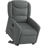 vidaXL Naslanjač s funkcijo vstajanja temno sivo blago | Shoptok.si