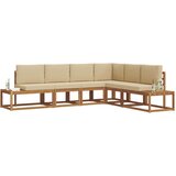  Set vanjskih sofa s jastukom 6 Komad Prirodna i bež | shoptok.hr