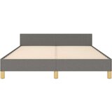  Posteljni okvir z vzglavjem temno siv 140x200 cm blago, (20736650) | Shoptok.si