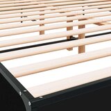  Posteljni okvir črn 140x190 cm inženirski les in kovina | Shoptok.si