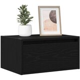 vidaXL Zidni noćni ormarići s LED svjetlima 2 kom crni hrast | shoptok.hr