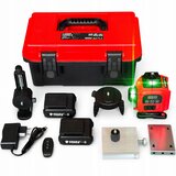  Komplet LCD aku. 16 linijski zeleni gradbeni laserski nivelir 2x 3000mAh LK-801 | Shoptok.si