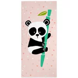 Moshi Moshi Svetlo roza otroška brisača 150x70 cm Panda - Moshi Moshi
