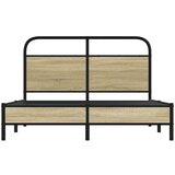 vidaXL Posteljni okvir brez vzmetnice 140x200 cm sonoma hrast inž. les | Shoptok.si