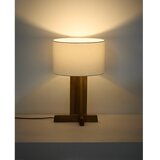 Kave Home Bela/rjava namizna svetilka iz masivnega kavčukovca s tekstilnim senčilom (višina 48 cm) Niani – | Shoptok.si