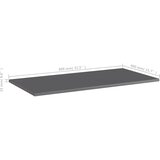 Police za knjige 8 kom visoki sjaj sive 80x40x1,5 cm od iverice | shoptok.hr