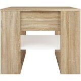  Stolić za kavu bijeli i hrast 55,5x55x45 cm konstruirano drvo | shoptok.hr