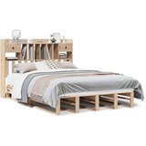 vidaXL Knjižna postelja brez vzmetnice 140x190 cm trdna borovina | Shoptok.si