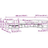  Set vanjskih sofa 8 kom. Prirodna i krem Čvrsto drvo akacije | shoptok.hr