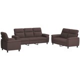  Set sofe 3 pcs Tamno smeđa Tkanina | shoptok.hr