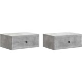  Noćni ormar s ladicama 2 pcs Betonska siva 49 x 34,5 x 20 cm | shoptok.hr