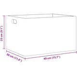  Drvena kutija s ručkama crna 40x30x23 cm puno drvo bor | shoptok.hr