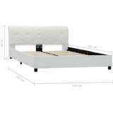  Okvir za krevet od umjetne kože bijeli 120 x 200 cm | shoptok.hr