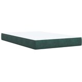 vidaXL Box spring postelja z vzmetnico temno zelen 120x190 cm žamet, (21307236) | Shoptok.si