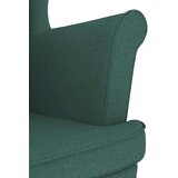  Fotelj s stolčkom za noge temno zeleno blago, (22054532) | Shoptok.si