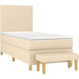  s oprugama i madracem krem 100 x 200 cm od tkanine | shoptok.hr