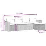  5-dijelni vrtni set sofa s jastucima bež od poliratana | shoptok.hr