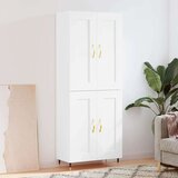 vidaXL Visoka komoda bijela 69 5x34x180 cm konstruirano drvo | shoptok.hr