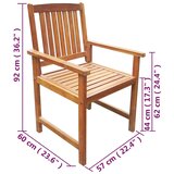  5-dijelni vrtni blagovaonski set bagremovo drvo Smeđa 140 cm table length | shoptok.hr