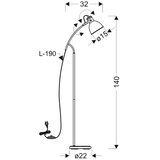 Lesnina XXXL STOJEČA SVETILKA 20/32/140 cm | Shoptok.si