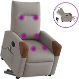 Maison Chic Električni masažni naslanjač - Relax naslanjač s funkcijo vstajanja taupe, (22061230) | Shoptok.si