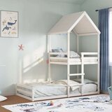 vidaXL pograd s streho bel 90x200 cm trdna borovina | Shoptok.si