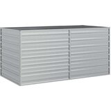 vidaXL Povišena vrtna gredica 160 x 80 x 77 cm pocinčani čelik srebrna | shoptok.hr