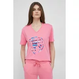 Blauer Bombažna kratka majica roza barva