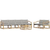  Set vanjskih sofa 7 kom. Bijela i svjetlosiva | shoptok.hr