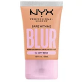 NYX Professional Makeup Bare With Me Blur Tint Foundation mat puder s srednjo prekrivnostjo 30 ml Odtenek 06 soft beige