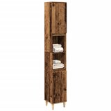 vidaXL Kopalniška omarica starinski les 30x30x190 cm inženirski les Cene