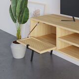 Marckeric TV omarica v hrastovem dekorju v naravni barvi 140x51 cm Ecrin – | Shoptok.si