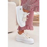 Boto Women's Platform Sneakers With Decorative Lacing White Tivora | shoptok.hr