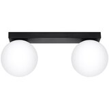 Nice Lamps Črna stropna svetilka s steklenim senčnikom ø 12 cm Umerta – Cene