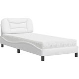 The Living Store Postelja z vzmetnico bela 90x200 cm umetno usnje - Postelja, (21607499) | Shoptok.si