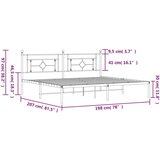 Metalni Kovinski posteljni okvir z vzglavjem črn 193x203 cm | Shoptok.si
