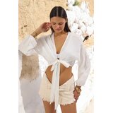 TRENDYOLMILLA ženska bluza Tbess25Bz00008, krem | Eponuda.com
