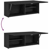 Kupaonski zidni ormarić crni 80x25x30 cm izrađeno drvo | shoptok.hr