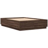  Okvir za krevet s LED svjetlima boja hrasta 150 x 200 cm drveni | shoptok.hr