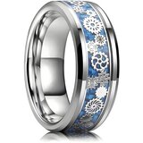 IZMAEL Prsten Wheels - Srebrna / Plava / 57mm | shoptok.hr