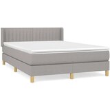  Box spring postelja z vzmetnico svetlo siva 140x200 cm blago, (20902429) | Shoptok.si
