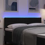  LED glava kreveta s LED trakama Crna 160 cm tkanina | shoptok.hr