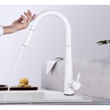  Bela ali črna kuhinjska armatura na dotik | Pipa EYN BS16111 - Bela | Shoptok.si