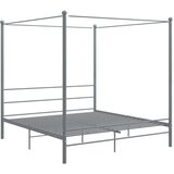  Okvir za krevet s nadstrešnicom sivi metalni 180 x 200 cm | shoptok.hr