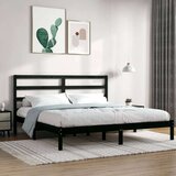  Posteljni okvir črn iz trdne borovine 200x200 cm, (20644587) | Shoptok.si