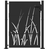vidaXL Vrtna vrata Črna 110 x 130 cm Jeklo s prašnim premazom, (5000301023) | Shoptok.si