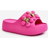 Boto Women's Foam Slides With Decorations On Thick Sole Fuchsia Bremavia | ePonuda.com