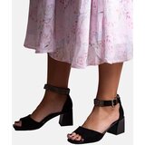 Gemre Black sandals on a lacquered block heel Athir | Shoptok.si