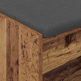  Klupa za hodnik s jastukom s policom Staro drvo 83 x 38 x 45 cm | shoptok.hr