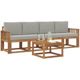 Set vanjskih sofa 5 kom. Prirodna i svijetlo siva | shoptok.hr